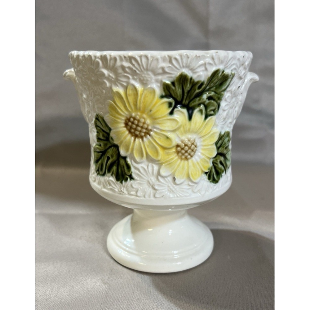 VTG Lefton Sunflower Planter/Vase Garden C-1935 5.5"‎ Tall (2490)